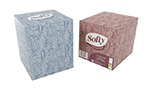 Softy Luxury White Facial Tissues Cube Box