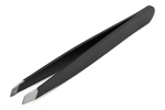 Black Slanted Stainless Steel Tweezers